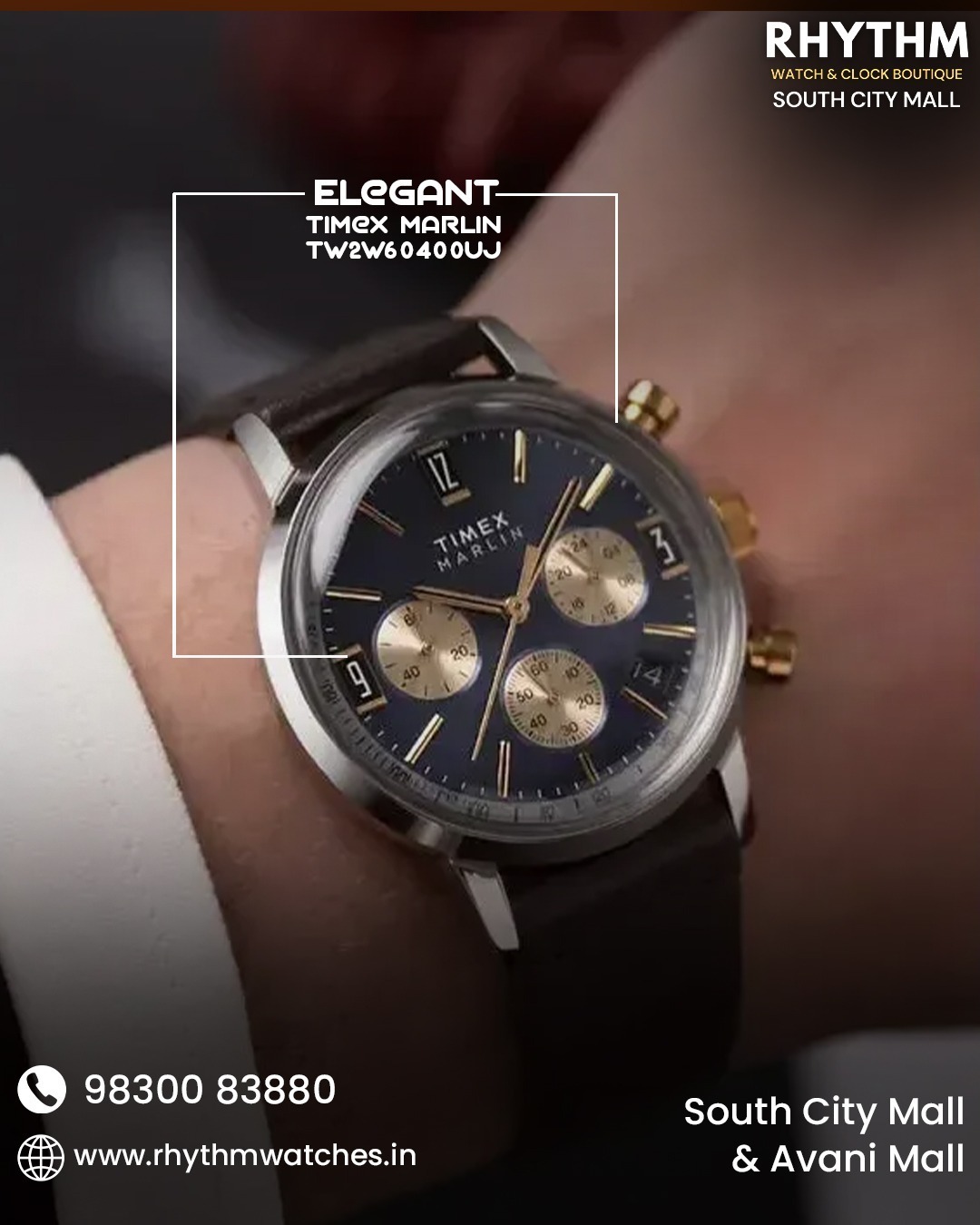 Professional watch technician servicing automatic watch at Rhythm